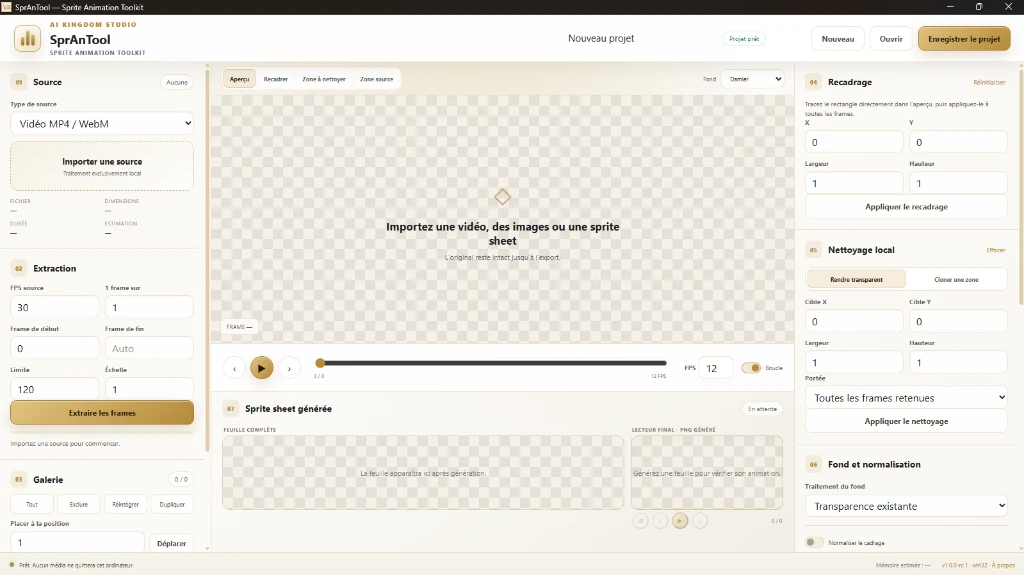 SprAnTool Workspace Interface